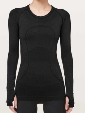 Lululemon Swiftly Tech Long Sleeve Crew Top Black Size 10